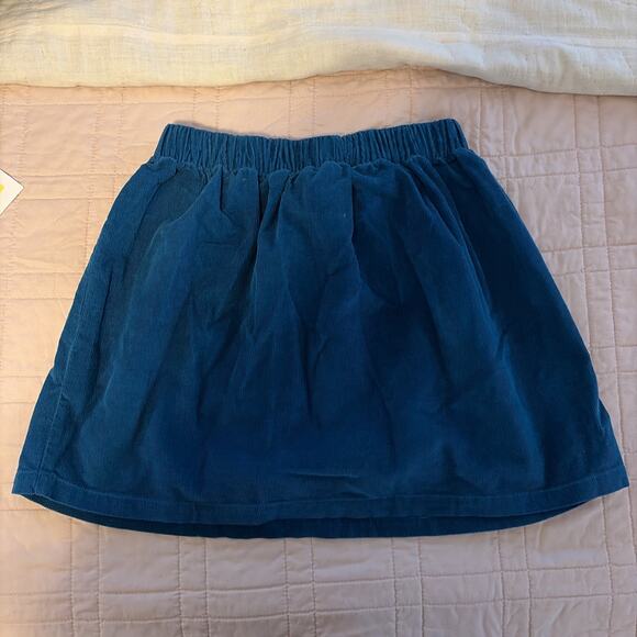 Hanna Andersson Girl's Blue Corduroy Skirt Sz 140/US 10 Bow Elastic Waist - Picture 3 of 10